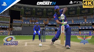 Cricket 24 (PS5) Gameplay : IPL 2024 Mumbai Indians vs Lucknow Supergiants || Ar Games League