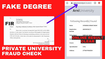 BACKDATED DEGREE I HOW TO VERIFY DEGREE | HOW TO VERIFY DOCUMENTS ARNI UNIVERSITY