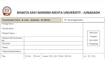 How to fill exam form of BKNMU