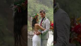 Hawaii Waterfall Wedding - Hawaii Destination Wedding Waterfall Elopement - Kona Wedding Officiant®