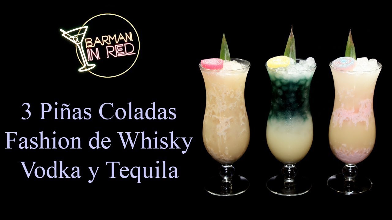 3 PIÑAS COLADAS FASHION VODKA Y - YouTube