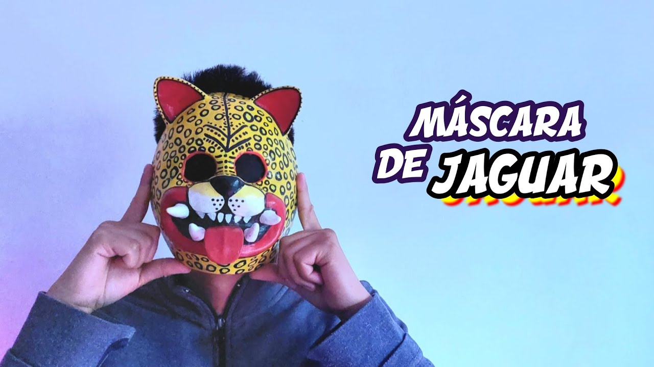 Cómo hacer una MÁSCARA DE JAGUAR/ JAGUARCITO hecho con papel y cartón