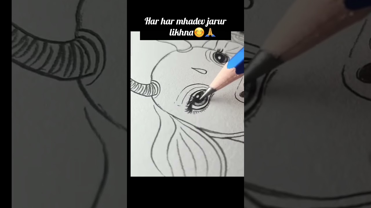 cute mahadev ji outline drawing ❤️||mahadev ji drawing 🙏🙏||