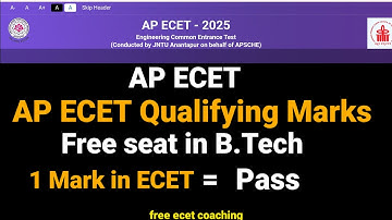 AP ECET 2025 Qualifying Marks 🔥 | Minimum Marks to Pass for All Branches | #ecet2025 #EcetPassMarks