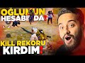 OĞLUMUN HESABINDA KİLL REKORU KIRDIM! (SÜRPRİZ SONLU) PUBG Mobile