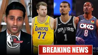 NBA TODAY | Shams BREAKING: Luka practice vs Lakers, Spurs Wemby recover by hour, Jalen Williams MRI
