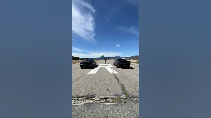 CT5-V vs Hellcat Challenger... Who do you think takes the W? #dodge #vs #cadillac
