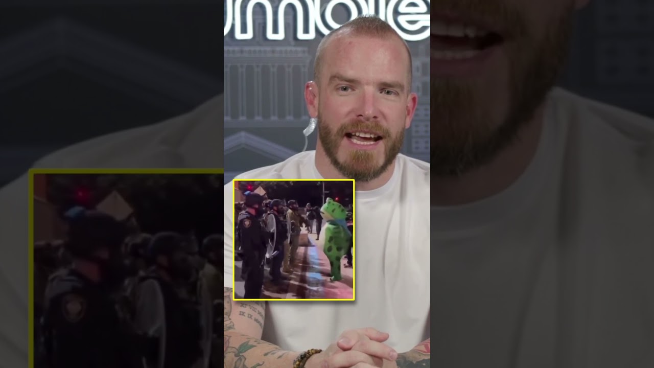 Why is Frogger humping the air in front of law enforcement officers??