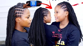 😱Easly BRAZILIAN WOOL SPRING HAIR STYLE🔥 / Jinsi ya kusuka UTUMBO w BRAZILIAN WOOL | Uniq Hairstyl