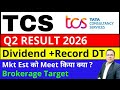 TCS share latest news I TCS dividend I TCS q2 result 2026 I TCS result today I Tata Consultancy