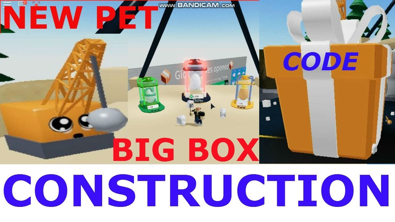 New Update Construction Area Unboxing Simulator Roblox Wow New Big Box New Egg Pet 4 Code Youtube - all new construction update codes roblox unboxing simulator