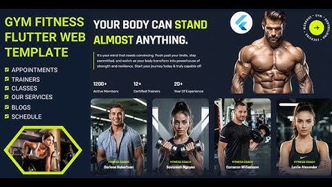 Gym Fitness Flutter Web Template | Responsive Gym Website UI (2025)