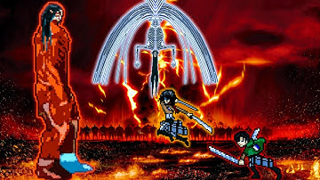 Final Eren Edit(New) VS Levi V2 & Mikasa V2 in Jump Force Mugen