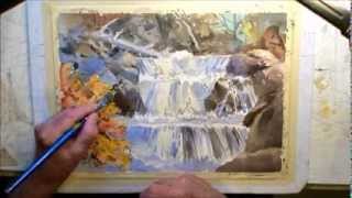 watercolor waterfall painting tutorial tutorials paint techniques waterfalls rocks trees watercolour done paintings thanks visit colors paper