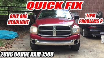 Quick Fix One Headlight Working 2006 - 2009 Dodge Ram / TIPM Problems ?
