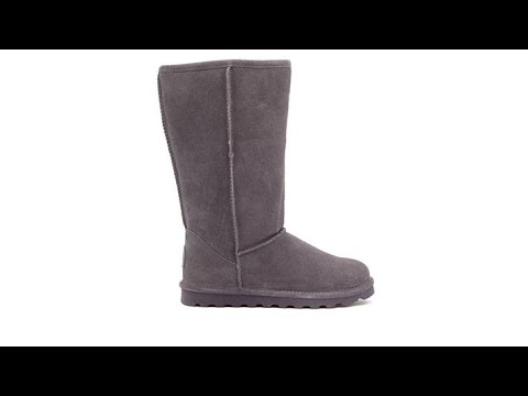 tall grey bearpaw boots