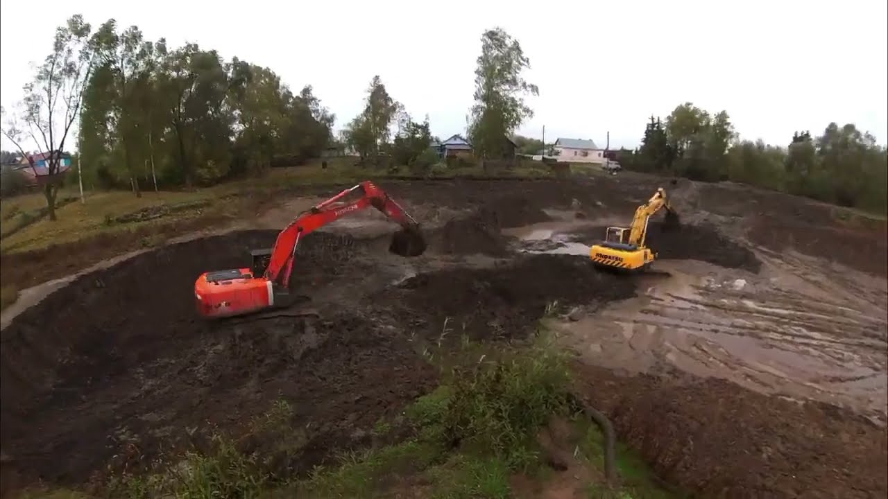 очистка пруда, часть 3 (быстро) - YouTube