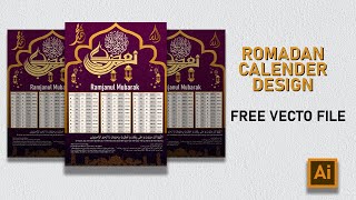 Ramadan calendar design in illustrator_free vector file _how to design Ramadan flyer__copixel screenshot 4