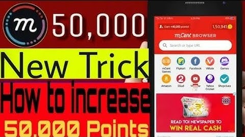 Mcent browser new trick How to increase Unlimited points Free Recharge App Mcent Browser Auto Refres