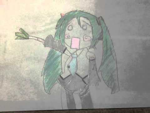 小学生が初音ミクを書いてみた。