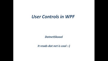 User Controls in WPF