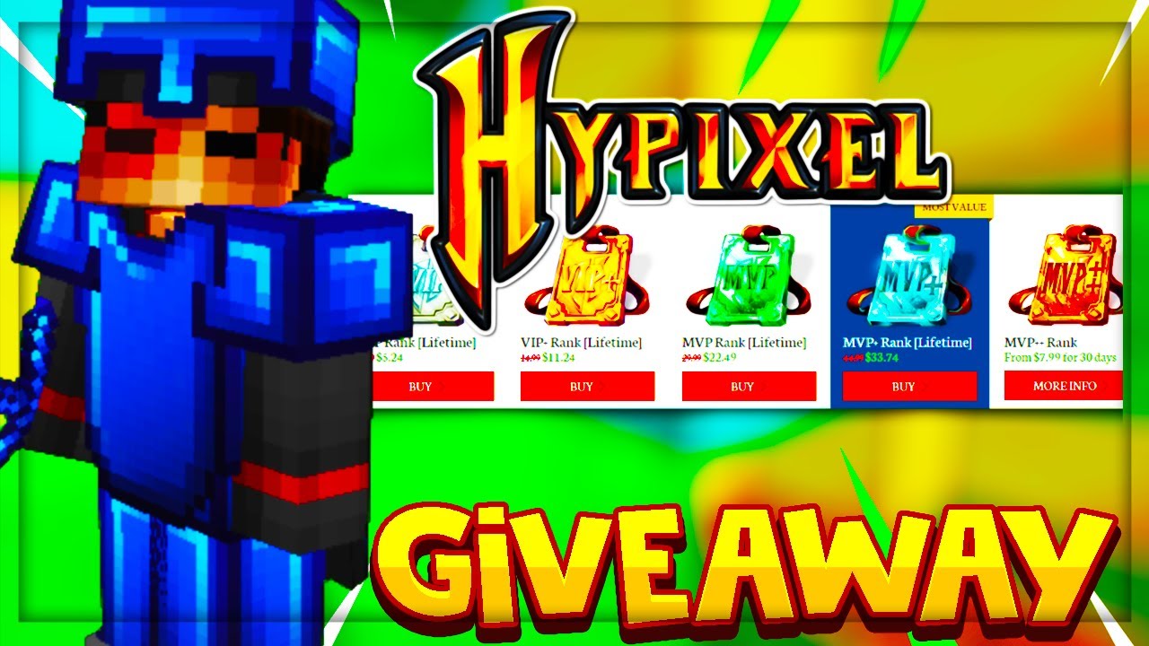 July Hypixel Rank Giveaway Hypixel Minecraft Server And Maps