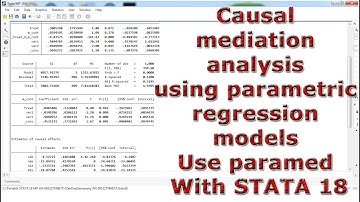 Causal mediation analysis using parametric regression models Use paramed With STATA 18