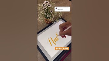 Writing Nadeem in Calligraphy #calligraphy #moderncalligraphy