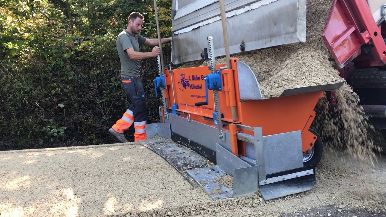 Maschineller Kieseinbau