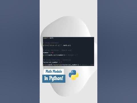 12 Python Theory - Import Math functions in Python - YouTube