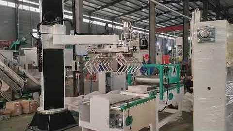 Automatic Column Palletizer Machine for Bag/Rice FertilizerCement bag palletizing machine#palletizer