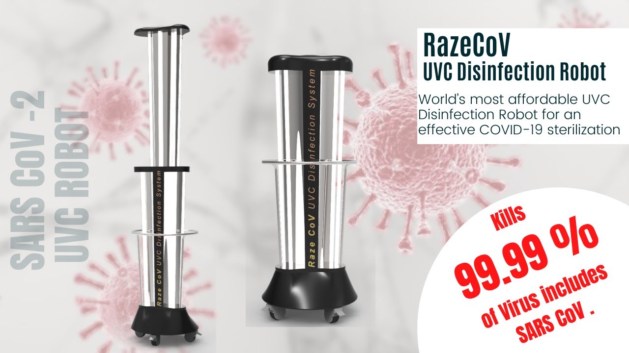 UVC Disinfection Robot - RazeCoV UVC Surface disinfection device for Covid-19