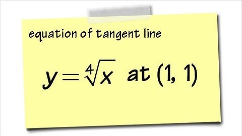 Equation of tangent line, ex1