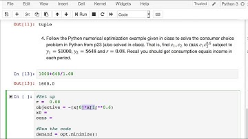 Tutorial 3 Functions and SciPy Optimisation v1