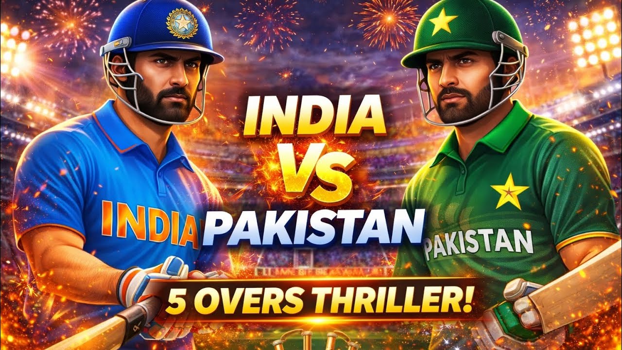 India vs Pakistan 5 Over Thriller | Last Over Drama 🏏🔥 | Every Ball Counts