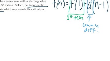 [9.LF.9-2.0] Find the Explicit and Recursive Process for a Linear Function