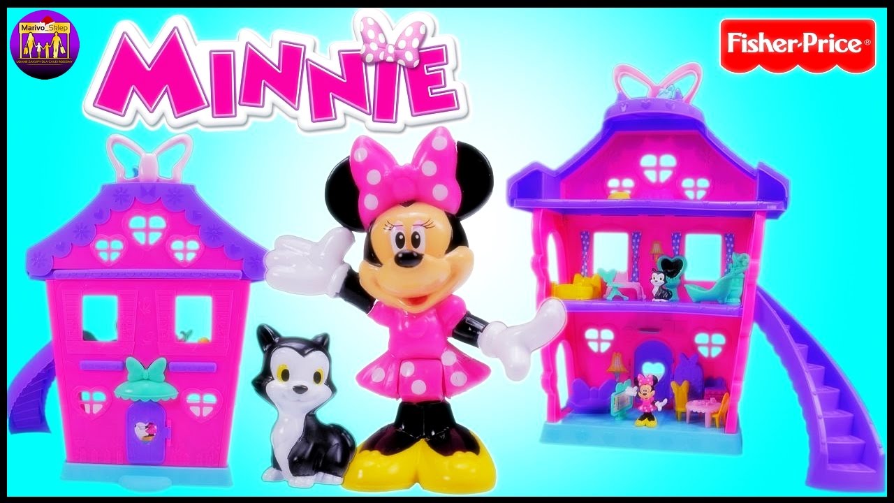 Myszka Minnie I Kotek śliczny Domek Fisher Price Gość W Studiu 4k Myszka Minnie I Kotek śliczny Domek Fisher Price Gość W Studiu 4k