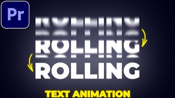 Scrolling Text Animation in Premiere Pro | Rolling Text Animation