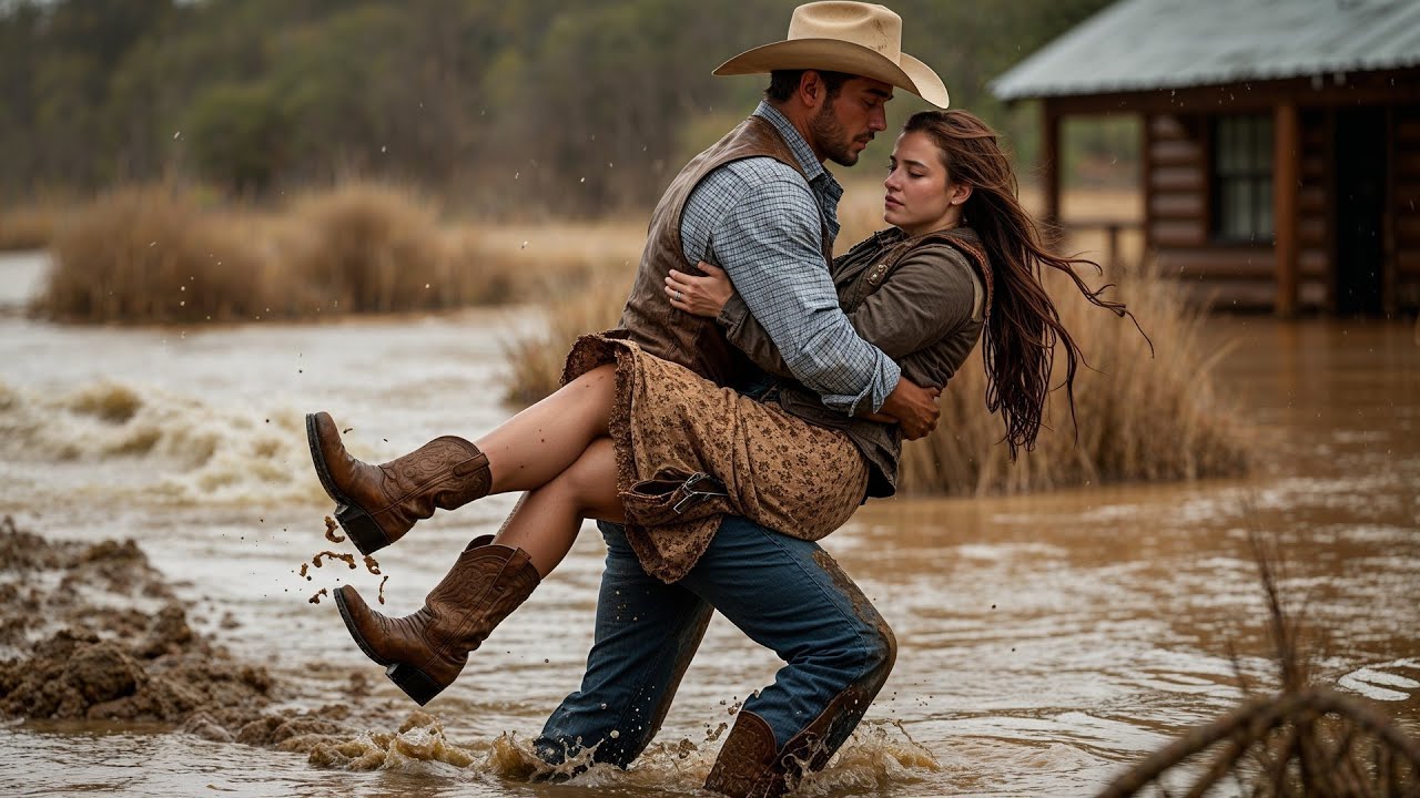 The River Broke Its Banks, The Cowboy Carried Her Across In His Arms