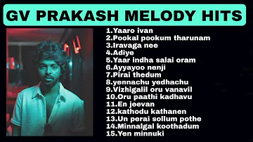 GV PRAKASH MELODY HITS PLAYLIST | ALL TIME FAVRT | NIGHT TIME MELODIES✨️