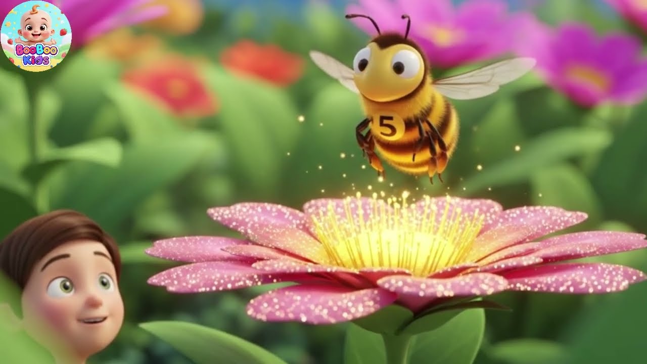 Five Busy Bees Count the United States | Best Nursery Rhymes and Kids Songs Collection
