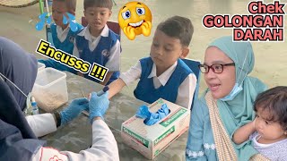 Nganter Anak Periksa Golongan Darah di Sekolah Banyak Yang Nangis ! Golongan Darahnya Apa Ya ?