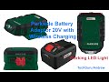 Parkside Battery Adaptor 20V with Wireless Charging Testing