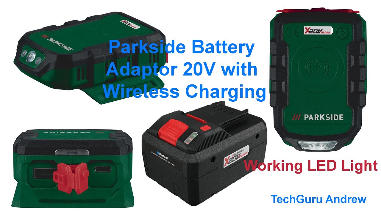 Parkside Battery Adaptor Wireless with YouTube 20V Testing - Charging
