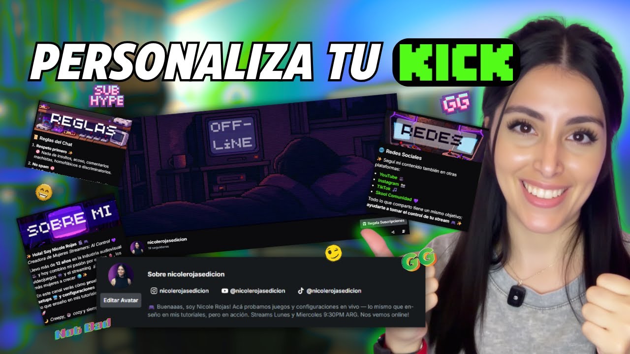 Cómo PERSONALIZAR tu Canal de KICK desde Cero | Avatar, Banner, Emotes ...