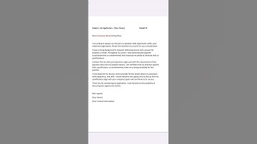 Job Application email | Official emails #jobapplication #email #job