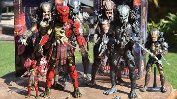 NECA 1/4 scale ELDER PREDATOR 2 & BIG RED FIGURE review unboxing! Batman Dead End! 18"