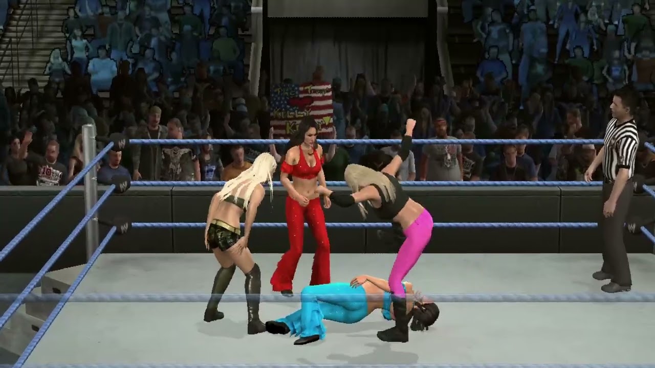 WWE SVR 10 KELLY KELLY VS MARYSE VS NIKKI VS BRIE