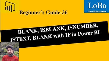 Power BI BLANK, ISBLANK, BLANK with IF, ISNUMBER, ISTEXT functions