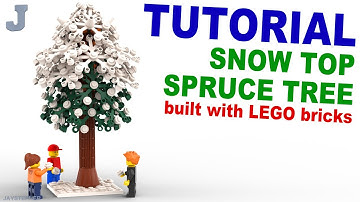 How To Make Al Snow Top Spruce Tree With LEGO Bricks Tutorial